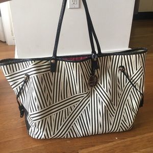 Henri Bender Brown and White Tote